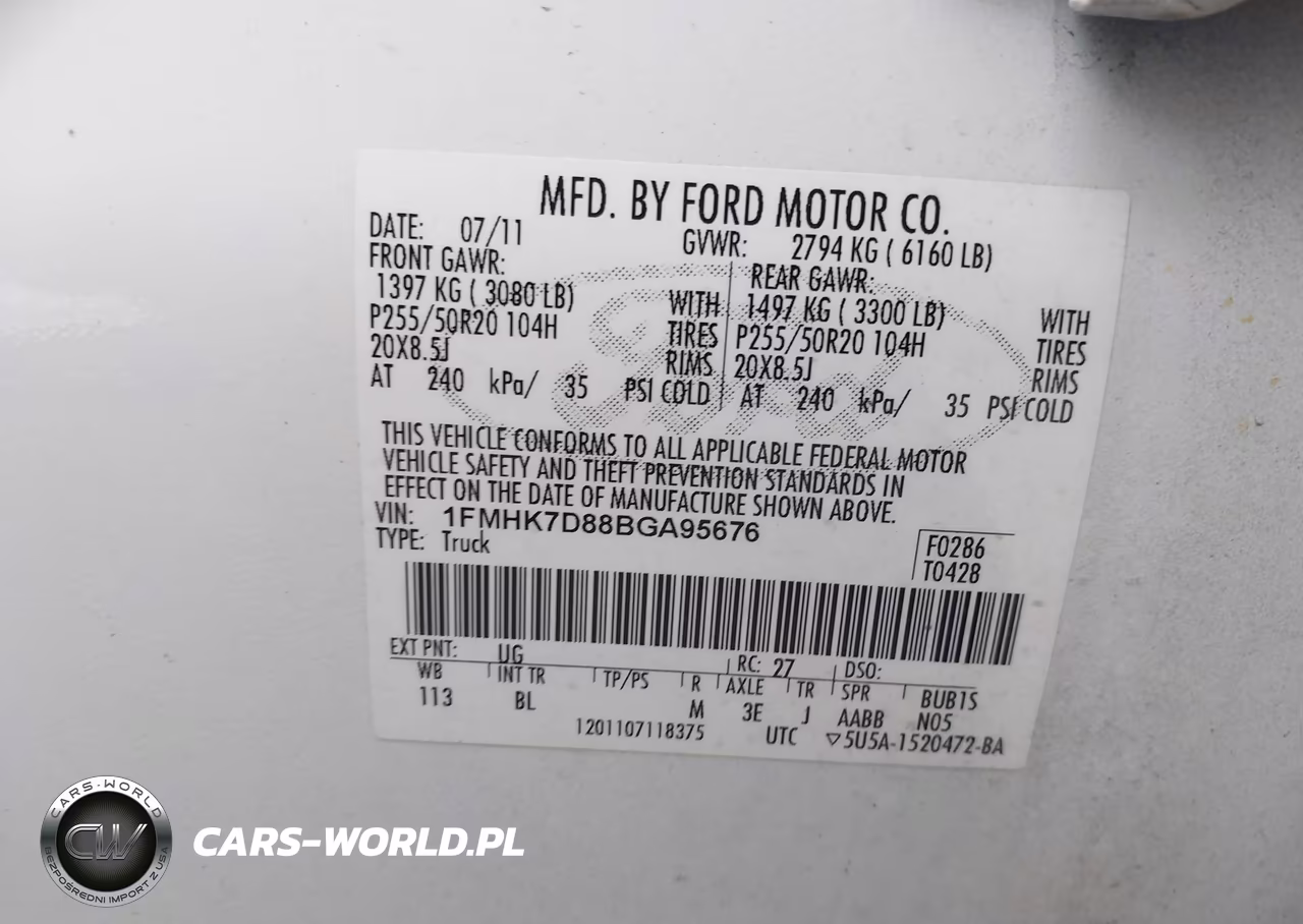 2011 Ford Explorer Xlt VIN:1FMHK7D88BGA95676 - 9