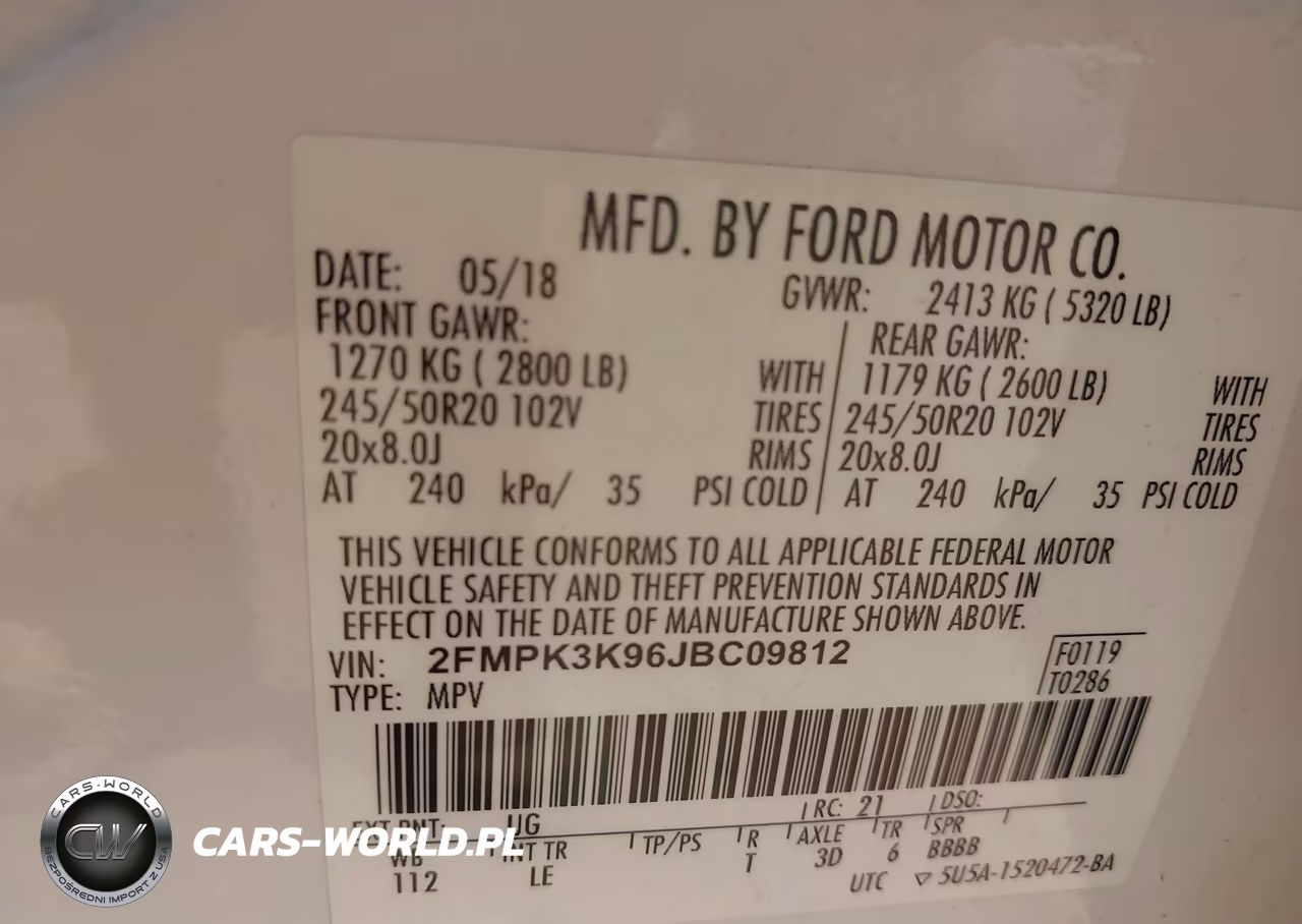 2018 Ford Edge Titanium VIN:2FMPK3K96JBC09812 - 9