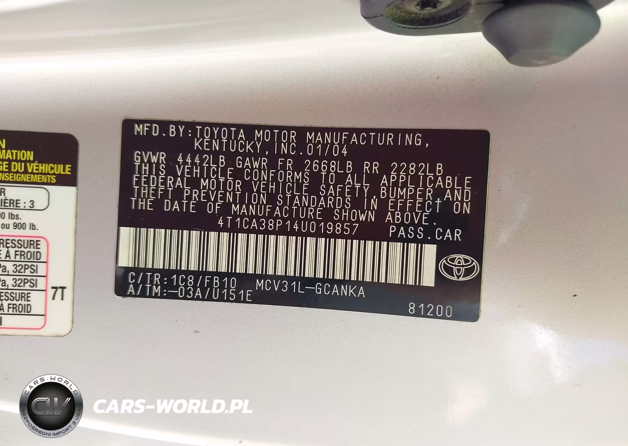 2004 Toyota Camry Solara Se V6 VIN:4T1CA38P14U019857 - 9
