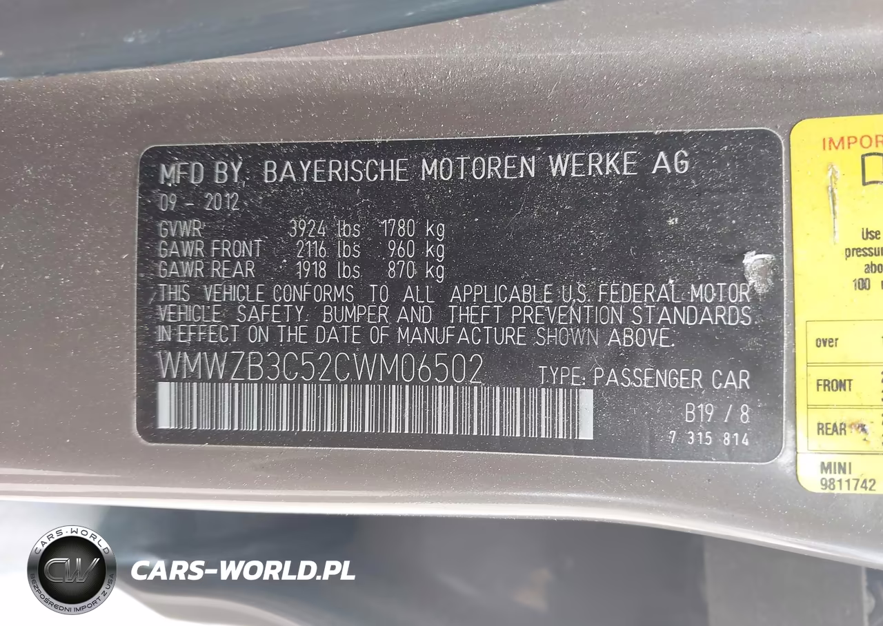 2012 Mini Cooper Countryman VIN:WMWZB3C52CWM06502 - 9