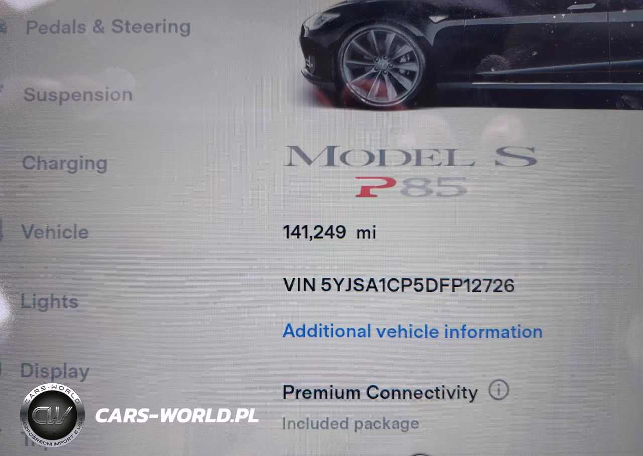 2013 Tesla Model S Performance VIN:5YJSA1CP5DFP12726 - 7