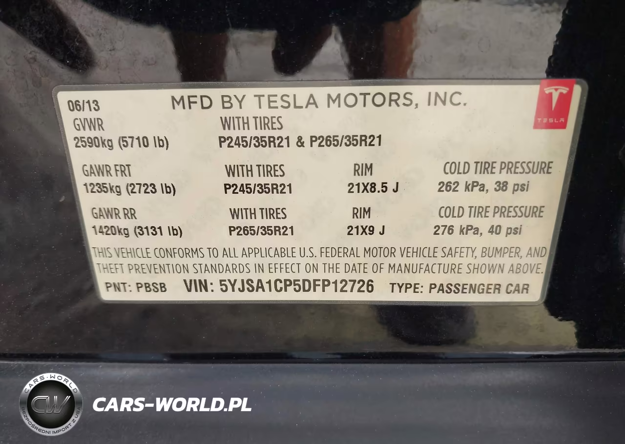 2013 Tesla Model S Performance VIN:5YJSA1CP5DFP12726 - 9