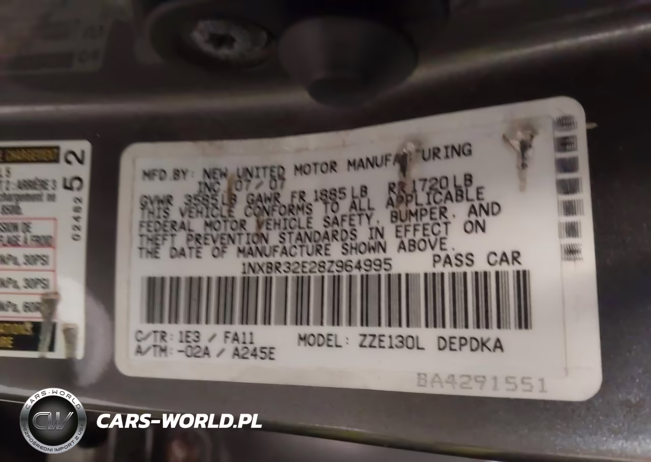 2008 Toyota Corolla Ce VIN:1NXBR32E28Z964995 - 9