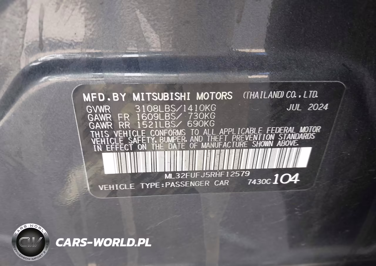 2024 Mitsubishi Mirage G4 Black Edition-Es-Le VIN:ML32FUFJ5RHF12579 - 9