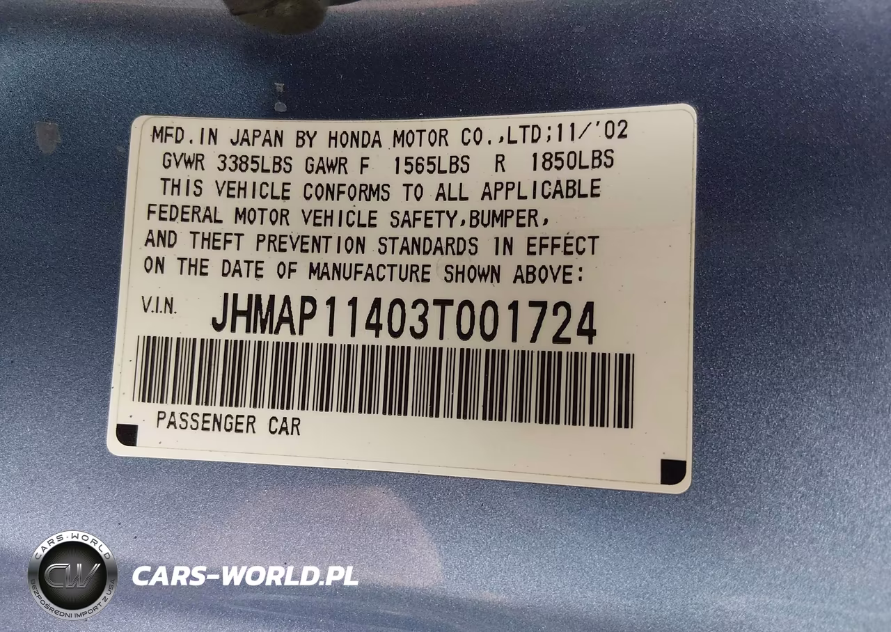 2003 Honda S2000 VIN:JHMAP11403T001724 - 9