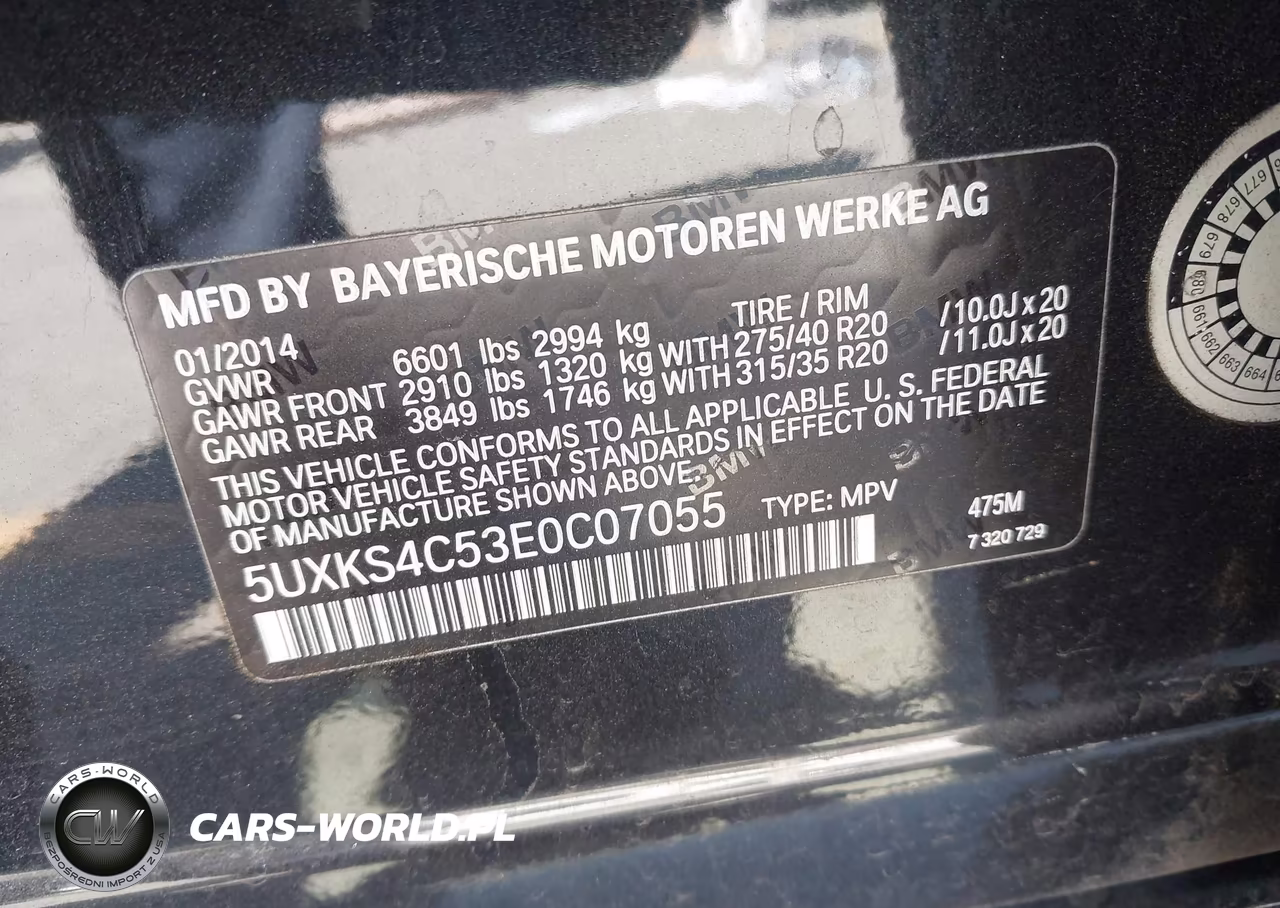 2014 BMW X5 xDrive35D VIN:5UXKS4C53E0C07055 - 9