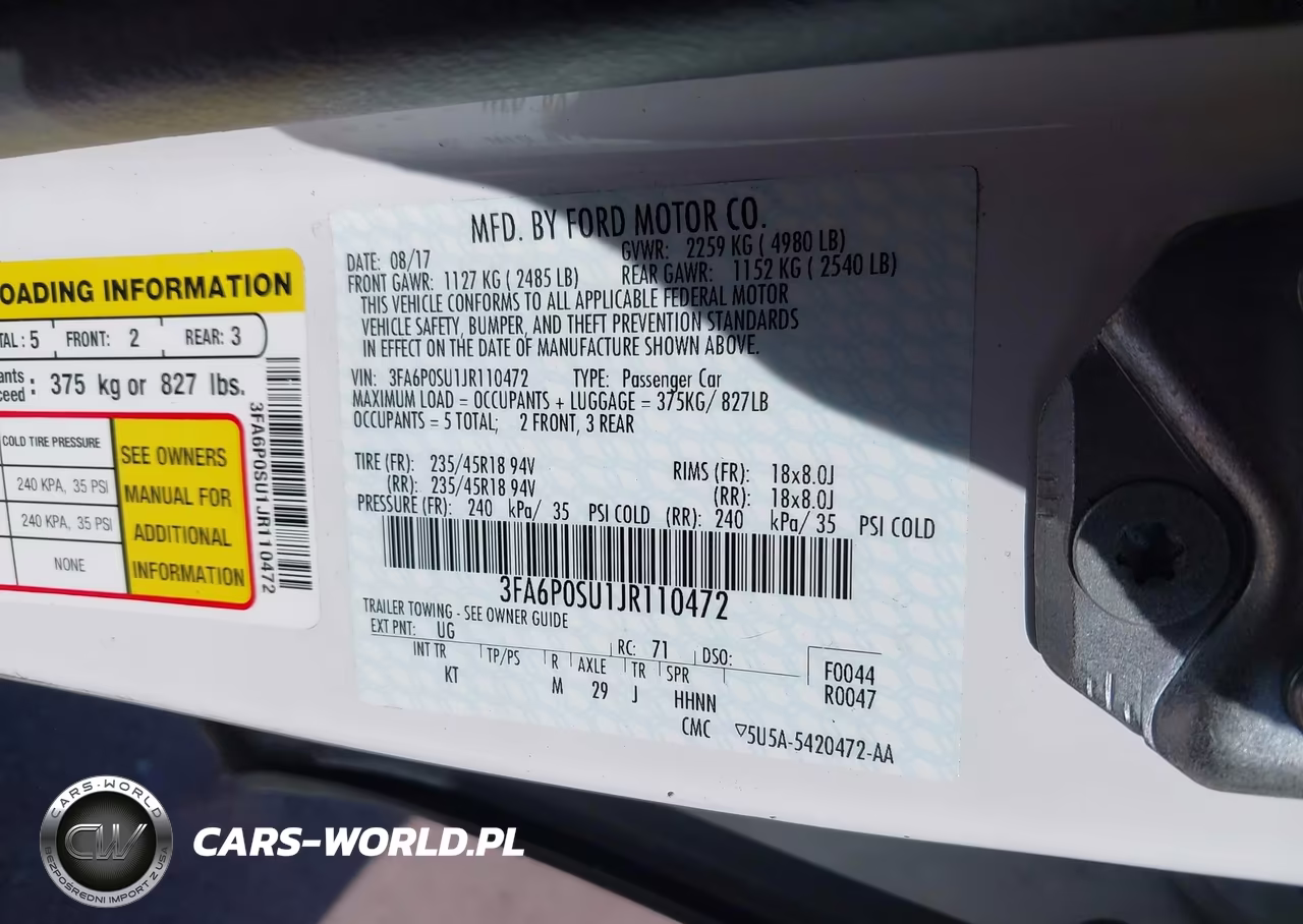 2018 Ford Fusion Energi Titanium VIN:3FA6P0SU1JR110472 - 9