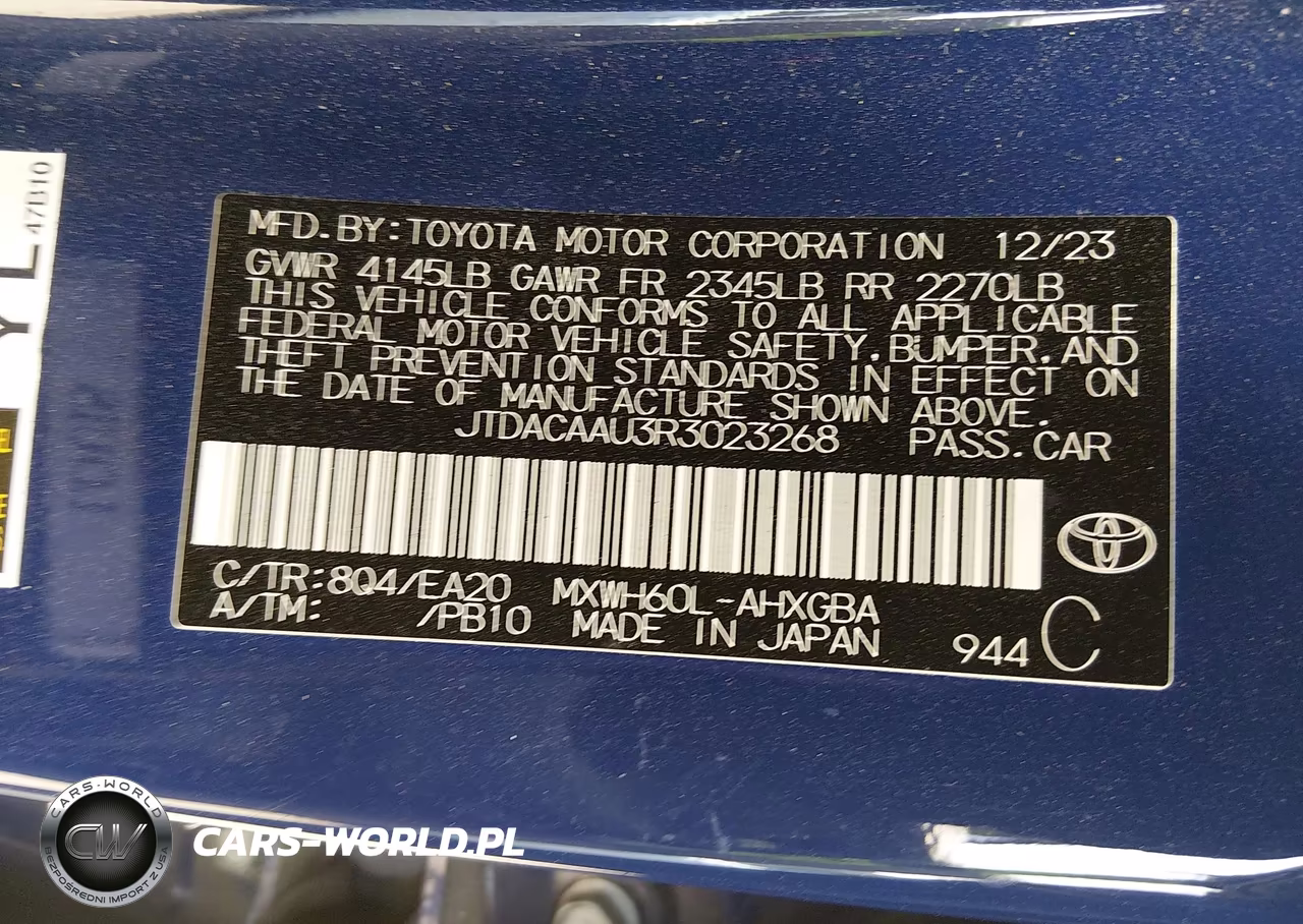 2024 Toyota Prius Xle VIN:JTDACAAU3R3023268 - 9