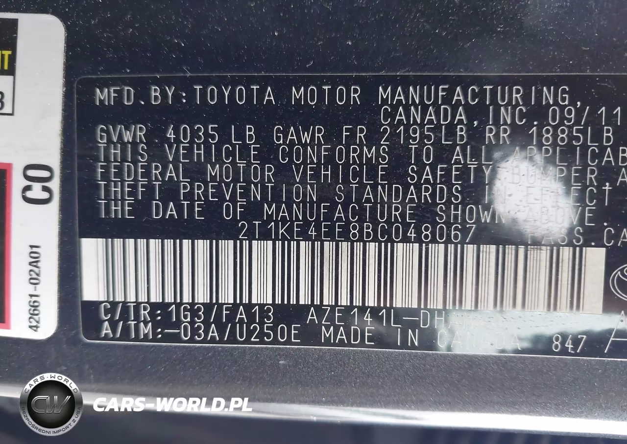 2011 Toyota Matrix S VIN:2T1KE4EE8BC048067 - 9