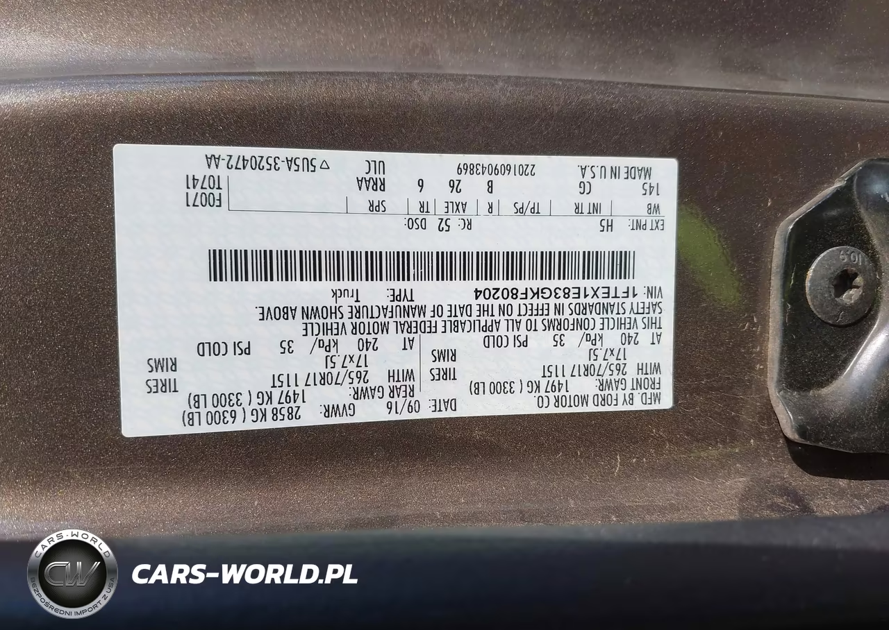 2016 Ford F-150 Xl VIN:1FTEX1E83GKF80204 - 9