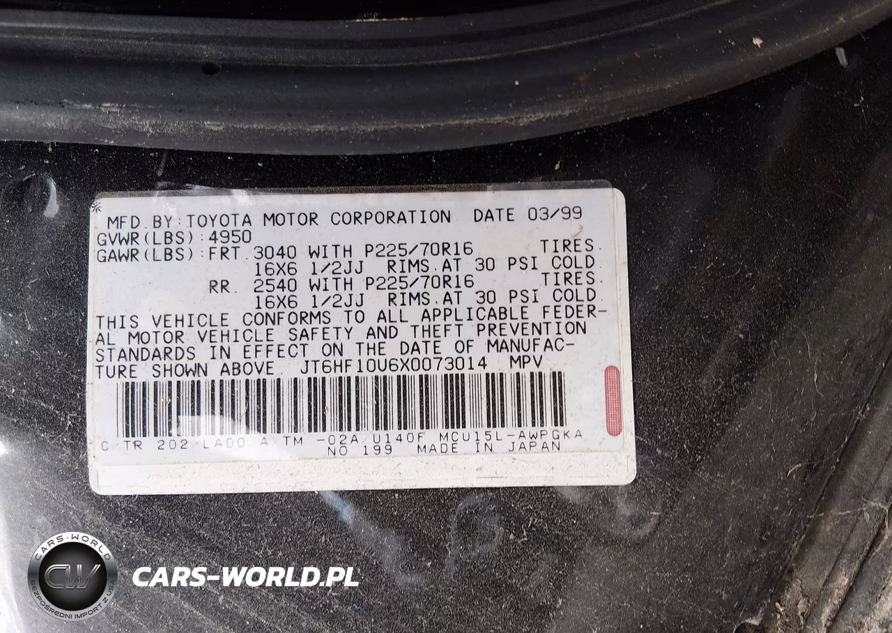 1999 Lexus Rx 300 VIN:JT6HF10U6X0073014 - 9