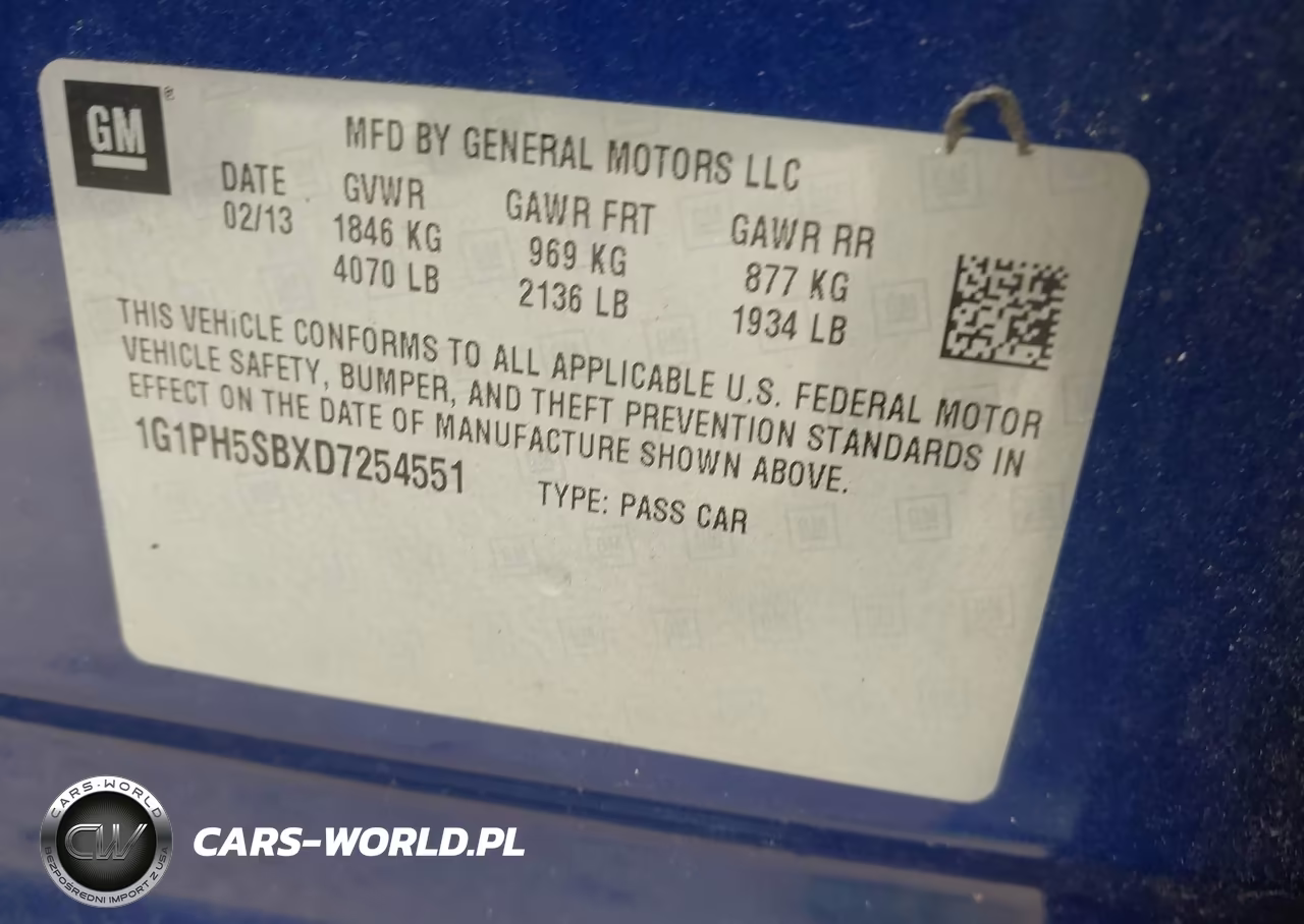 2013 Chevrolet Cruze Eco Auto VIN:1G1PH5SBXD7254551 - 9