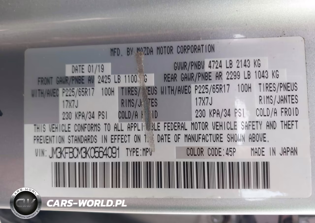 2019 Mazda Cx-5 Touring VIN:JM3KFBCM3K0564091 - 9
