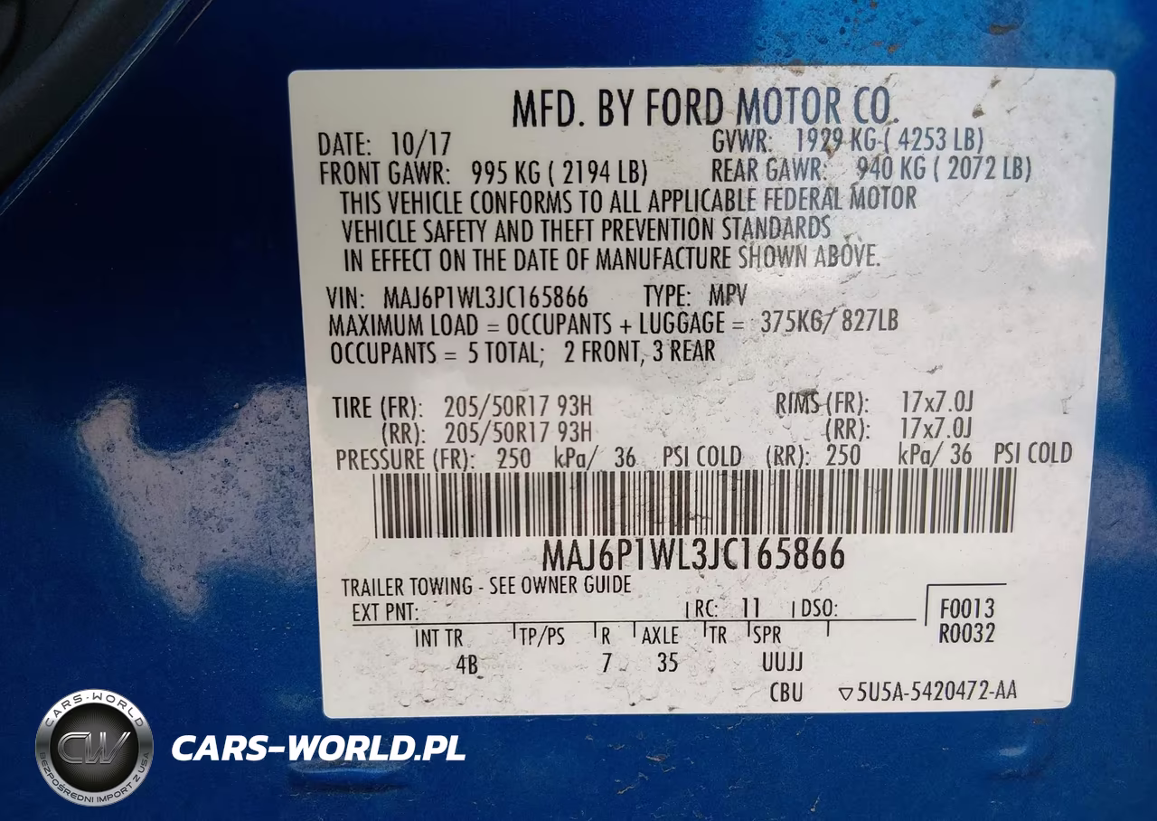 2018 Ford Ecosport Titanium VIN:MAJ6P1WL3JC165866 - 9