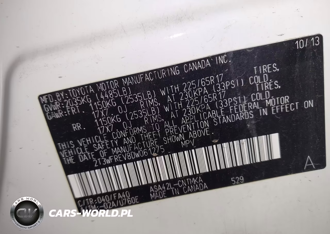 2013 Toyota Rav4 Xle VIN:2T3WFREV8DW061275 - 9