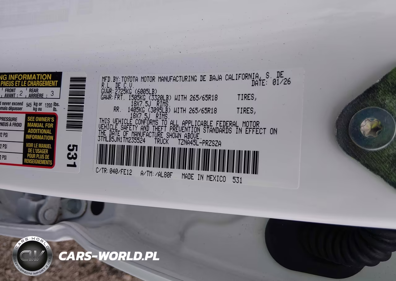 2026 Toyota Tacoma Trd Sport VIN:3TMLB5JN1TM235524 - 9