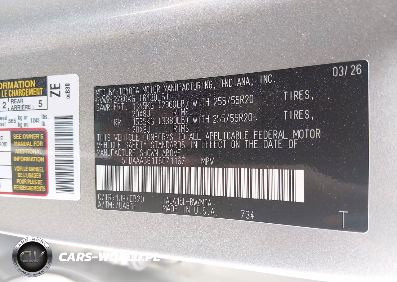 2026 Lexus Tx 350 Premium VIN:5TDAAAB61TS071167 - 9