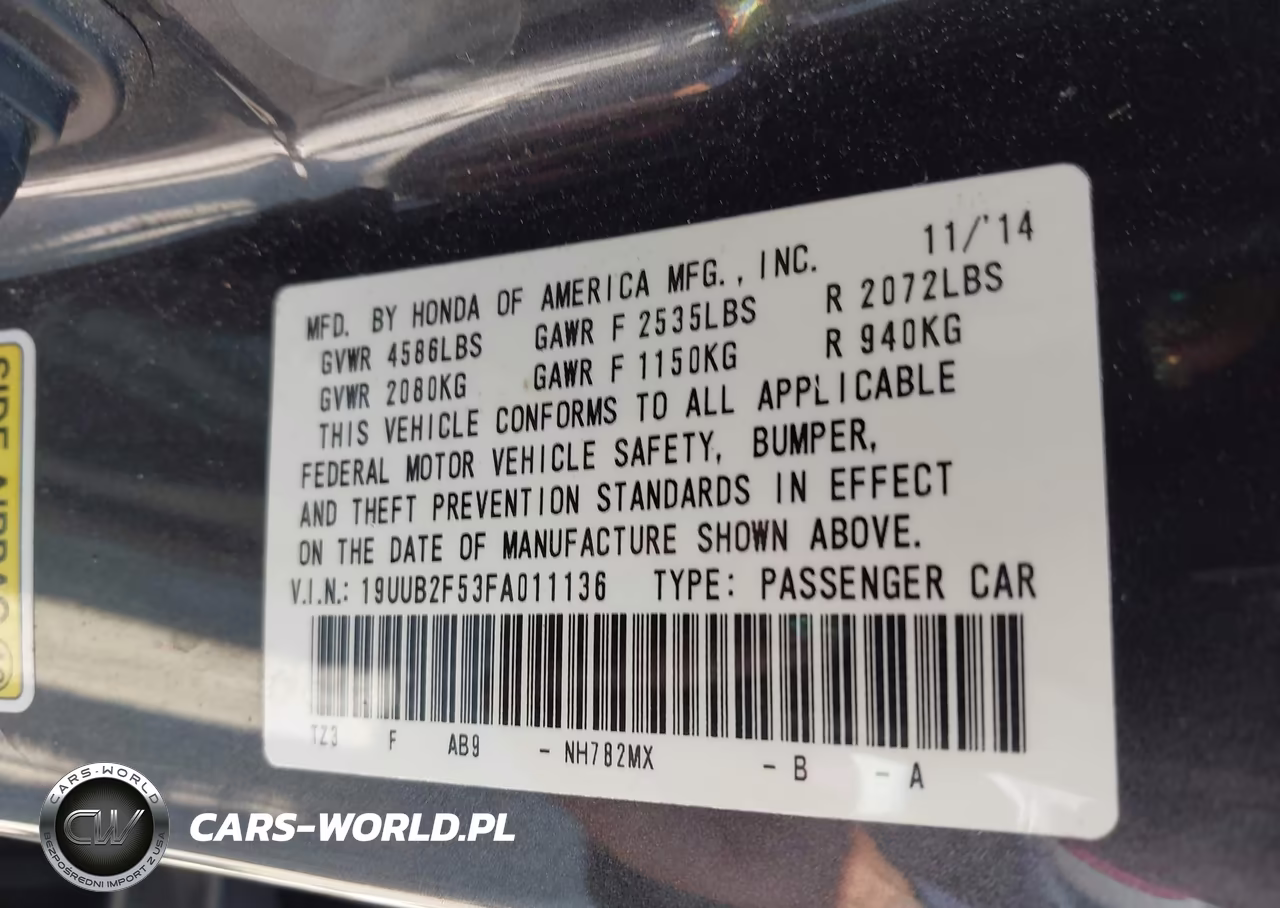 2015 Acura Tlx V6 Tech VIN:19UUB2F53FA011136 - 9