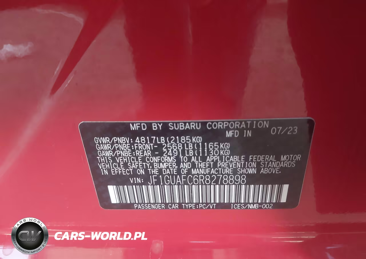 2024 Subaru Impreza Sport 5-Door VIN:JF1GUAFC6R8278898 - 9
