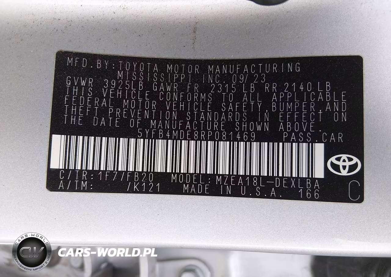 2024 Toyota Corolla Le VIN:5YFB4MDE8RP081469 - 9