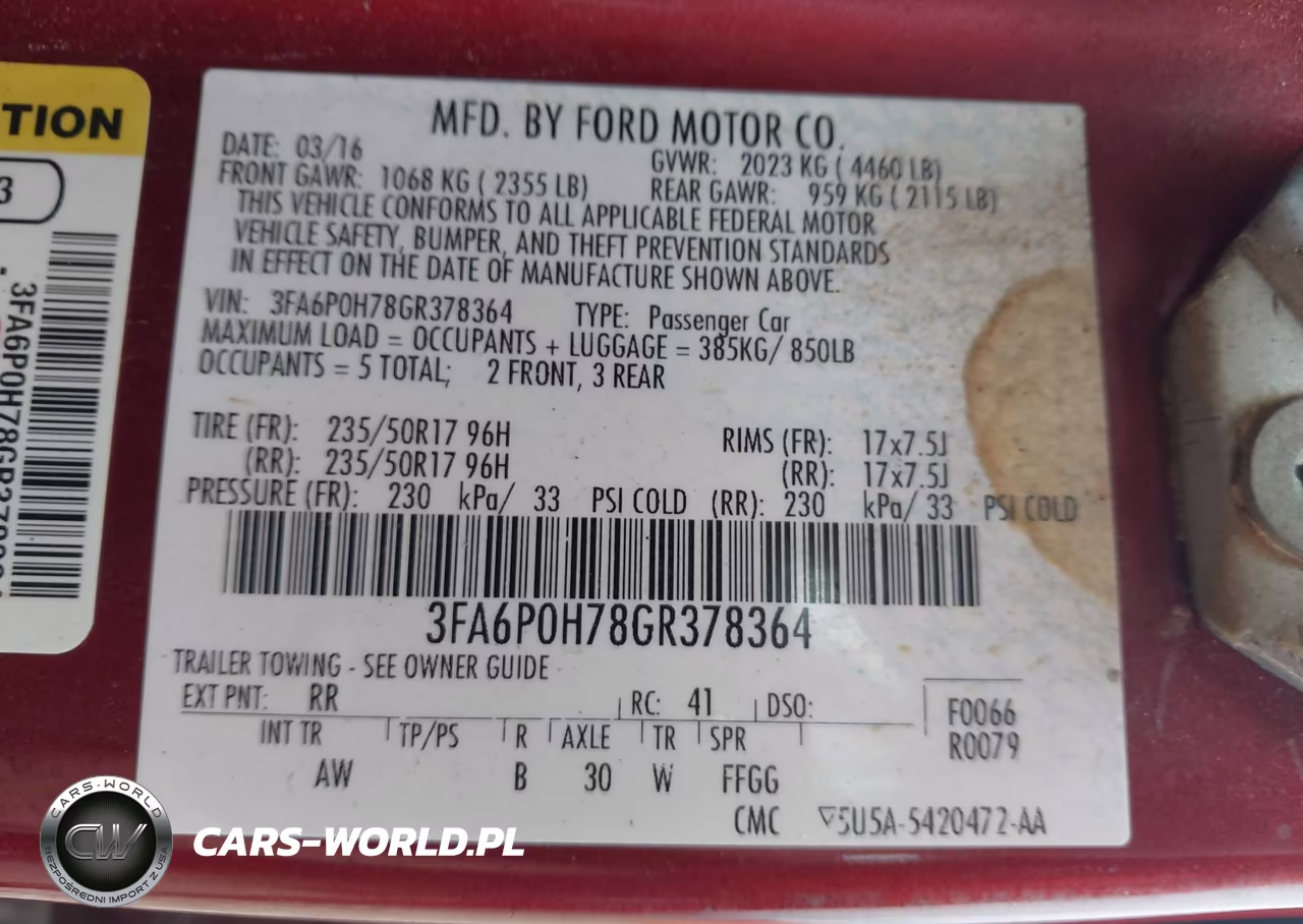 2016 Ford Fusion Se VIN:3FA6P0H78GR378364 - 9