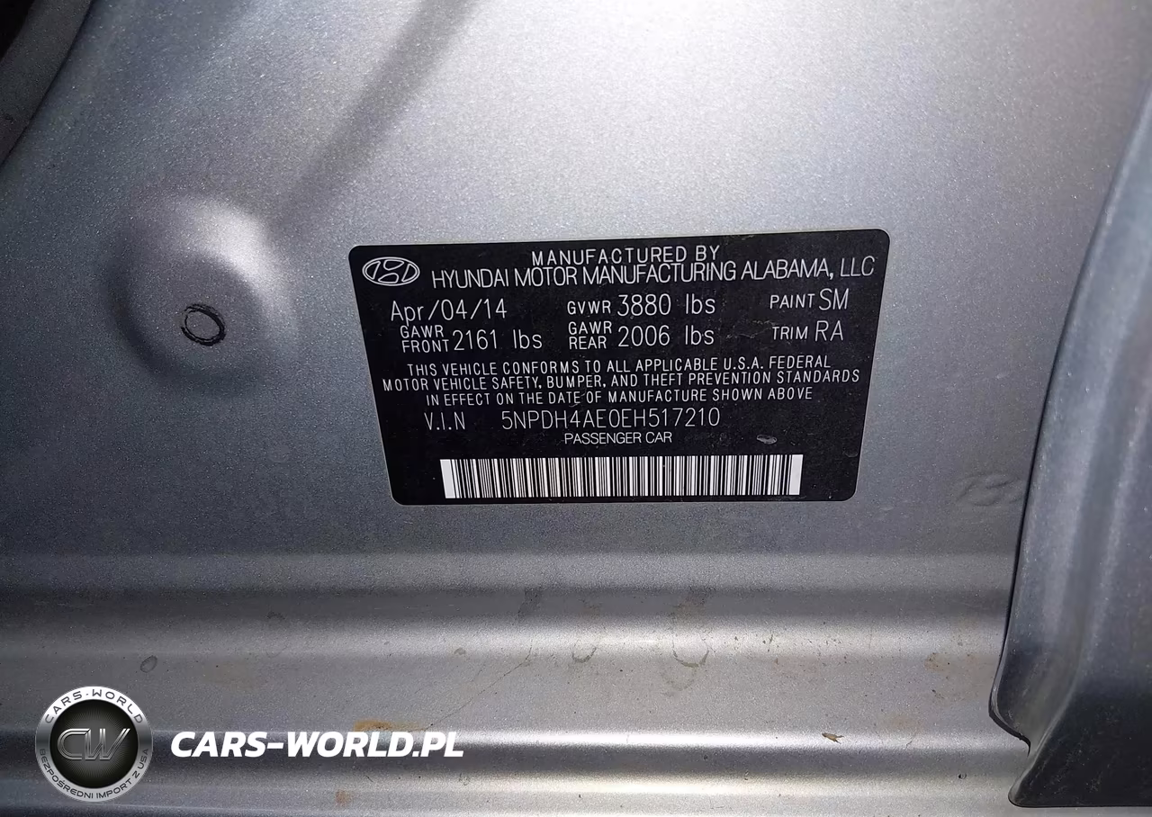 2014 Hyundai Elantra Se VIN:5NPDH4AE0EH517210 - 9