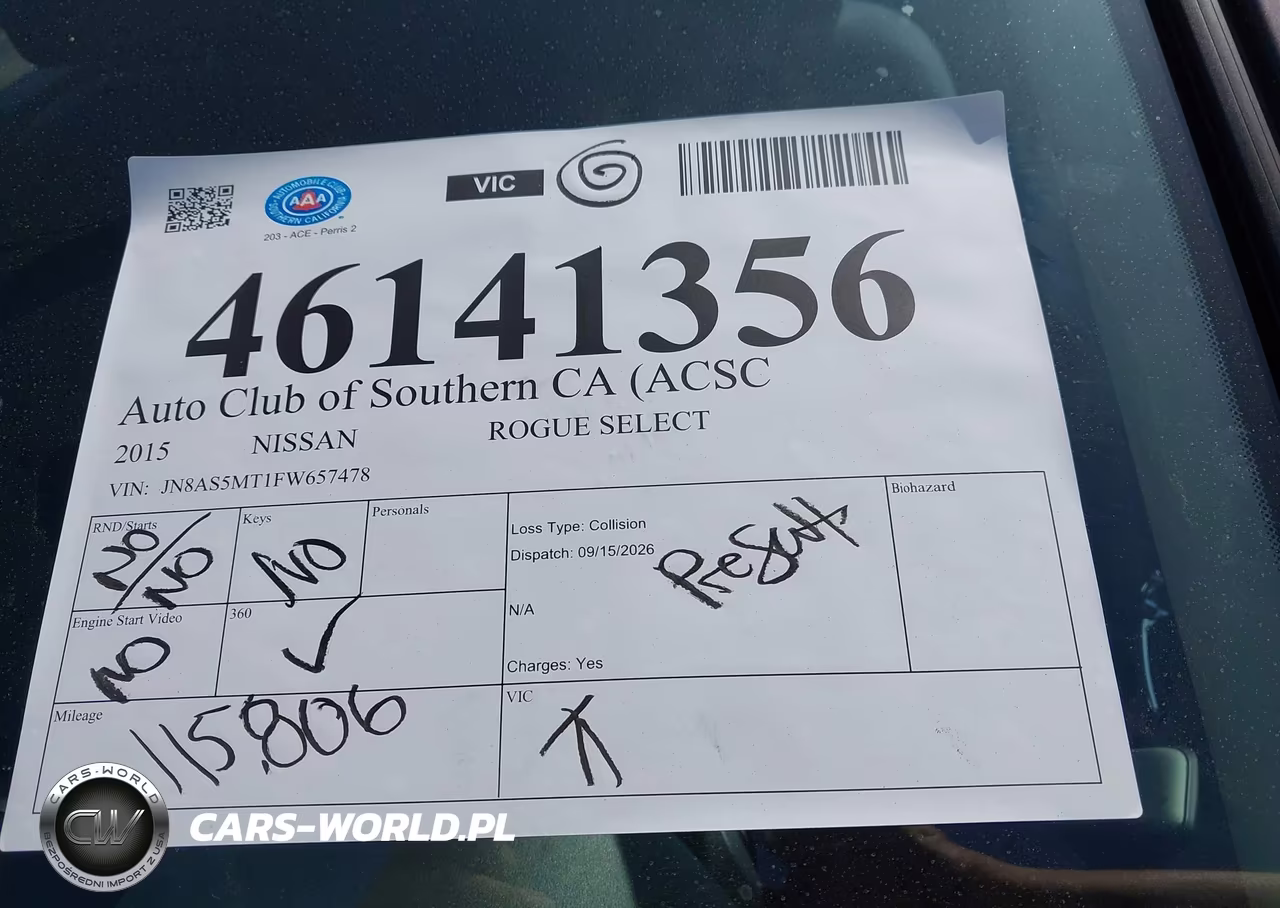 2015 Nissan Rogue Select S VIN:JN8AS5MT1FW657478 - 11