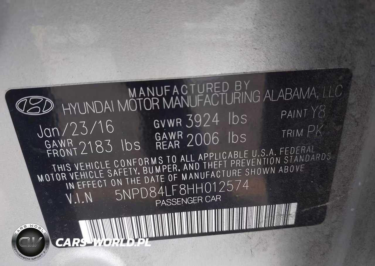 2017 Hyundai Elantra Se VIN:5NPD84LF8HH012574 - 9