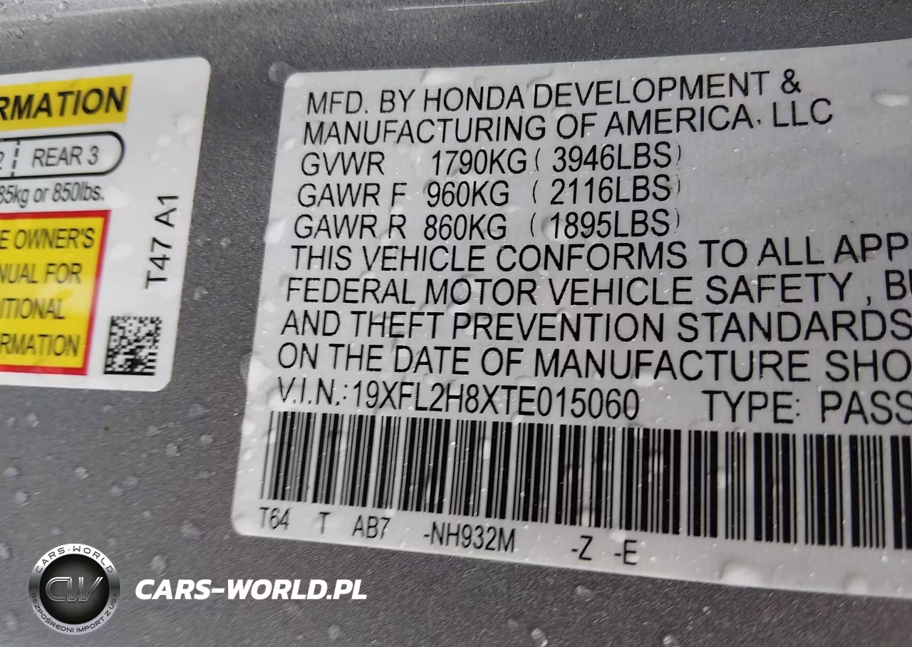 2026 Honda Civic Sport VIN:19XFL2H8XTE015060 - 9