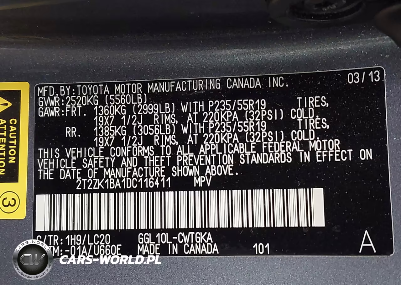 2013 Lexus Rx 350 VIN:2T2ZK1BA1DC116411 - 9