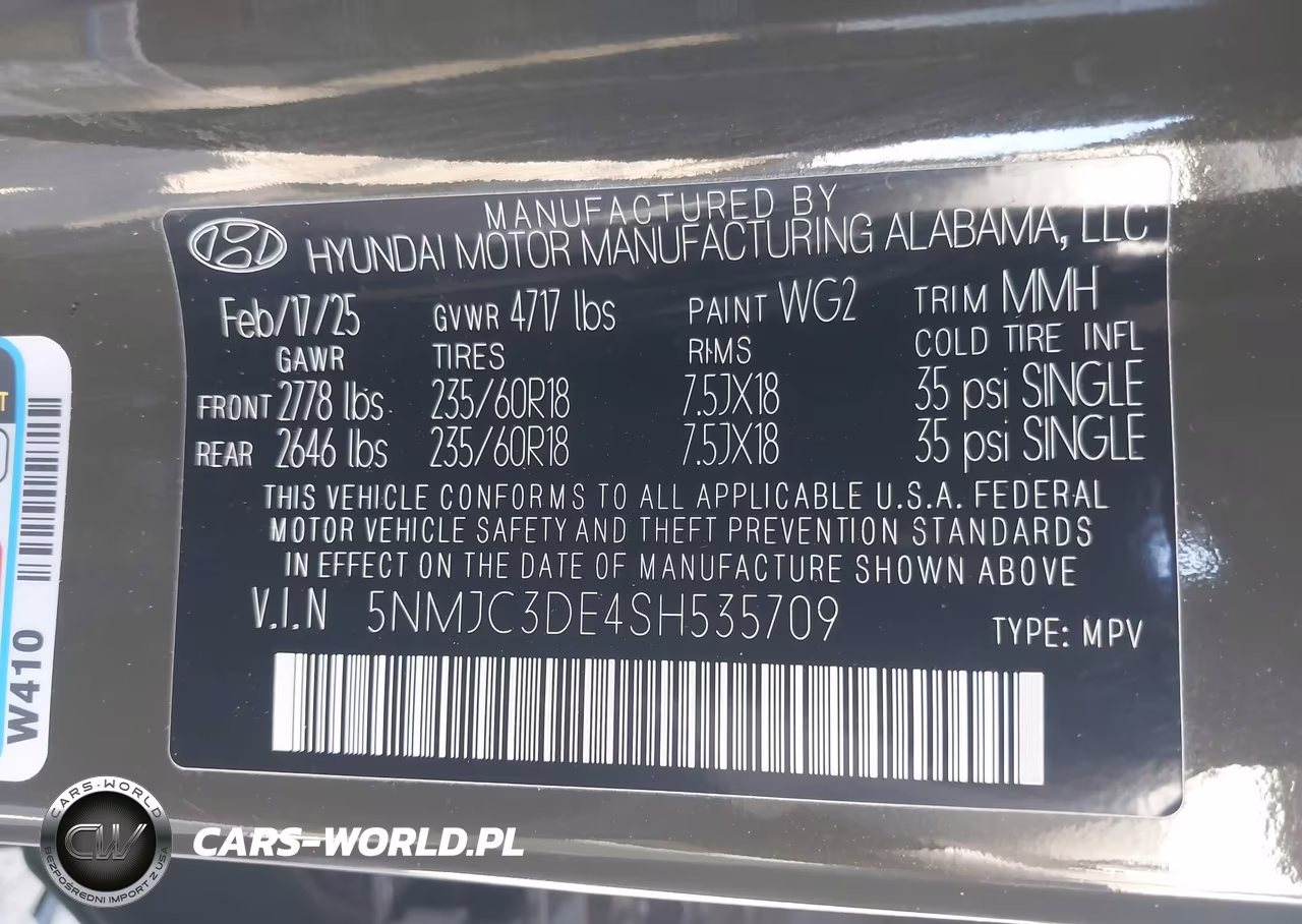2025 Hyundai Tucson Sel Convenience VIN:5NMJC3DE4SH535709 - 9