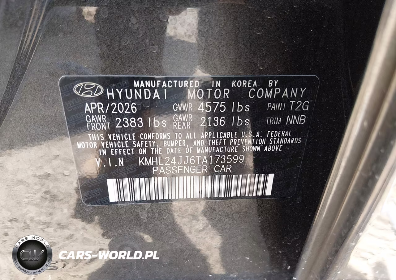 2026 Hyundai Sonata Hybrid Blue VIN:KMHL24JJ6TA173599 - 9