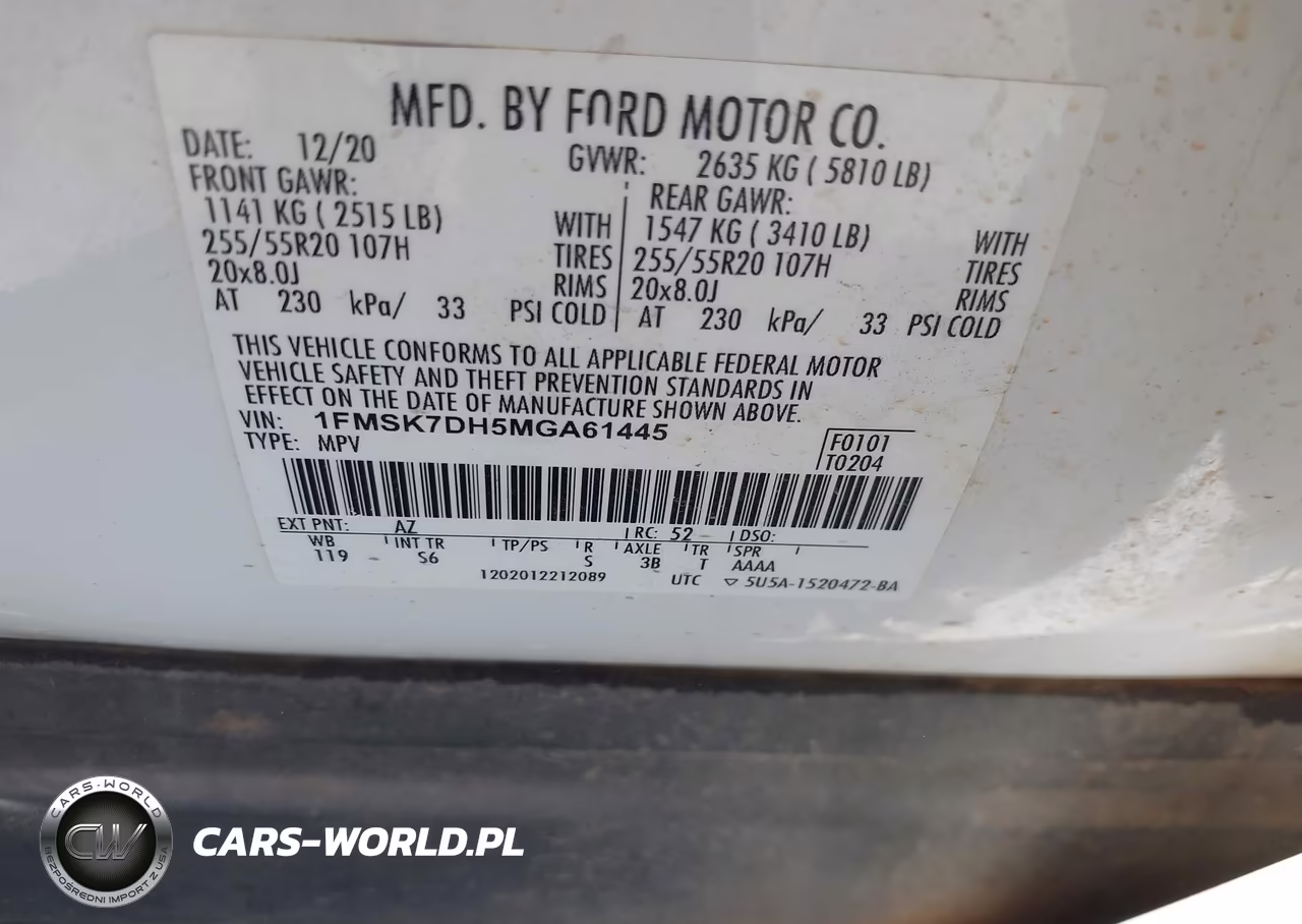 2021 Ford Explorer Xlt VIN:1FMSK7DH5MGA61445 - 9