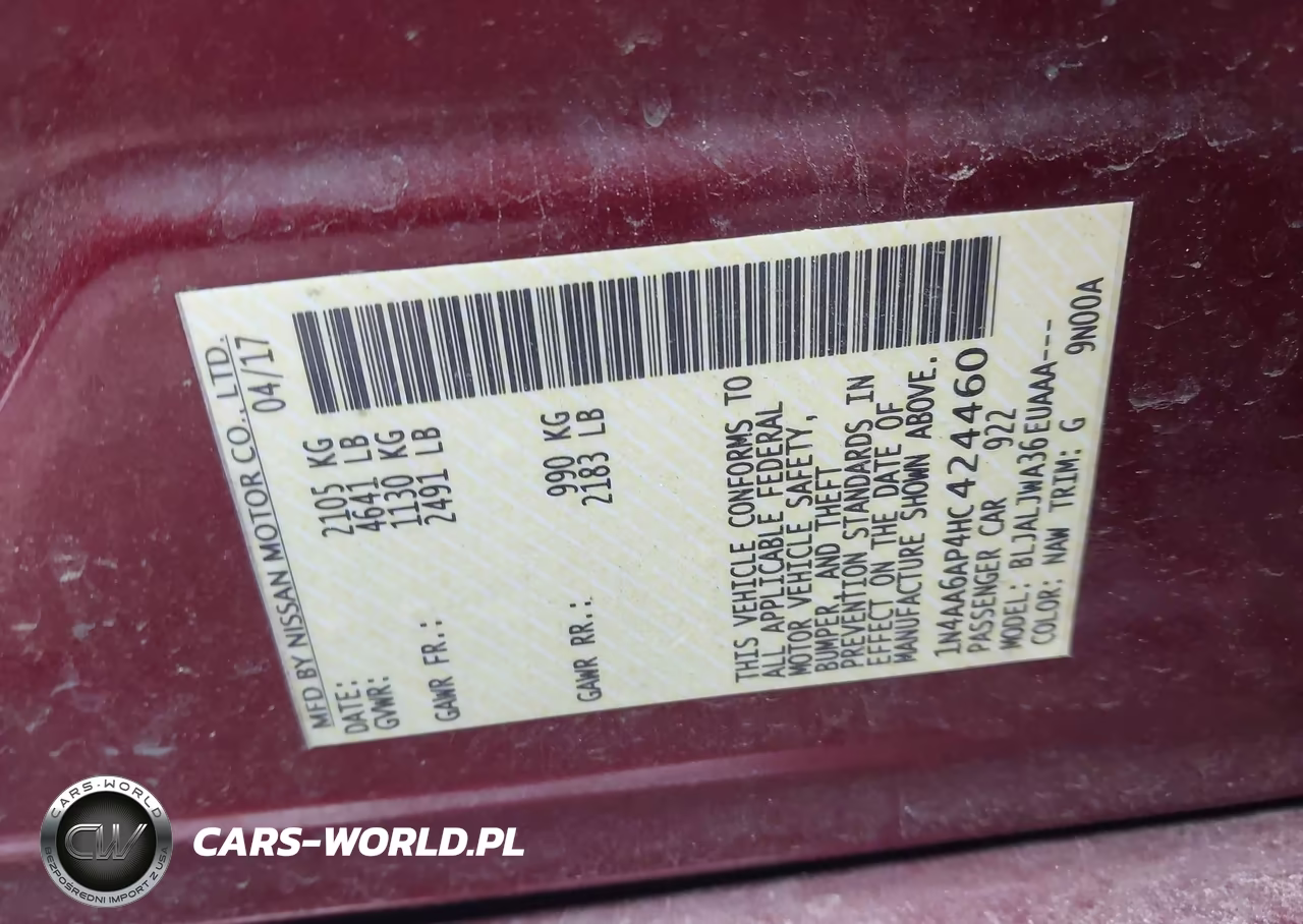 2017 Nissan Maxima 3.5 Sv VIN:1N4AA6AP4HC424460 - 9