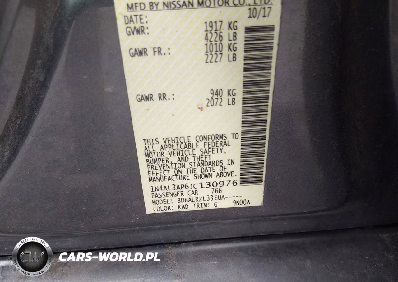 2018 Nissan Altima 2.5 Sl VIN:1N4AL3AP6JC130976 - 9