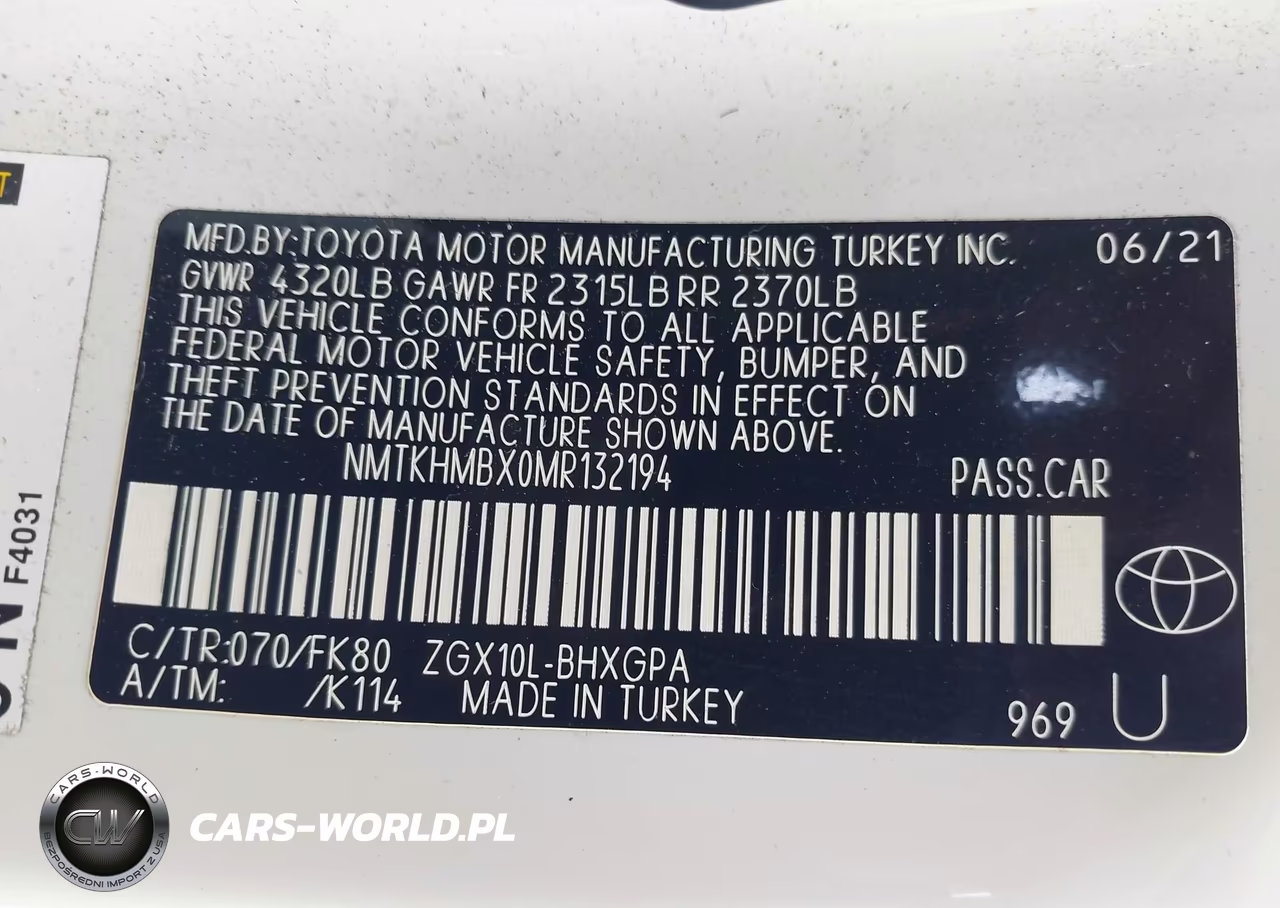 2021 Toyota C-Hr Xle VIN:NMTKHMBX0MR132194 - 9
