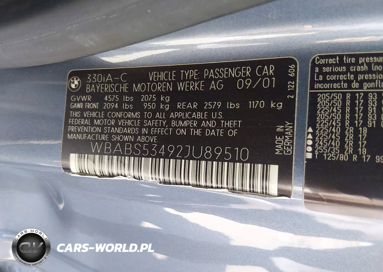 2002 BMW 330Ci VIN:WBABS53492JU89510 - 9