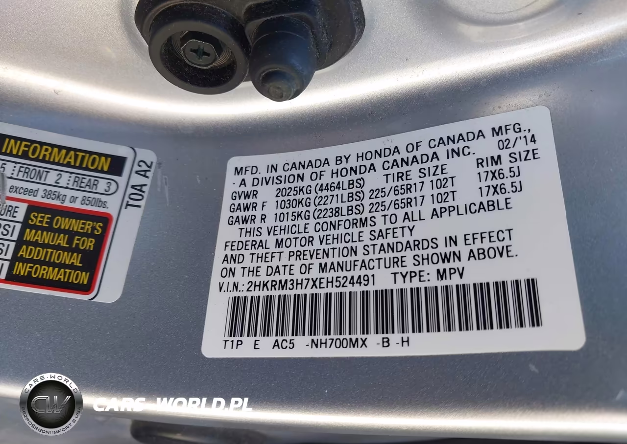 2014 Honda Cr-V Ex-L VIN:2HKRM3H7XEH524491 - 9