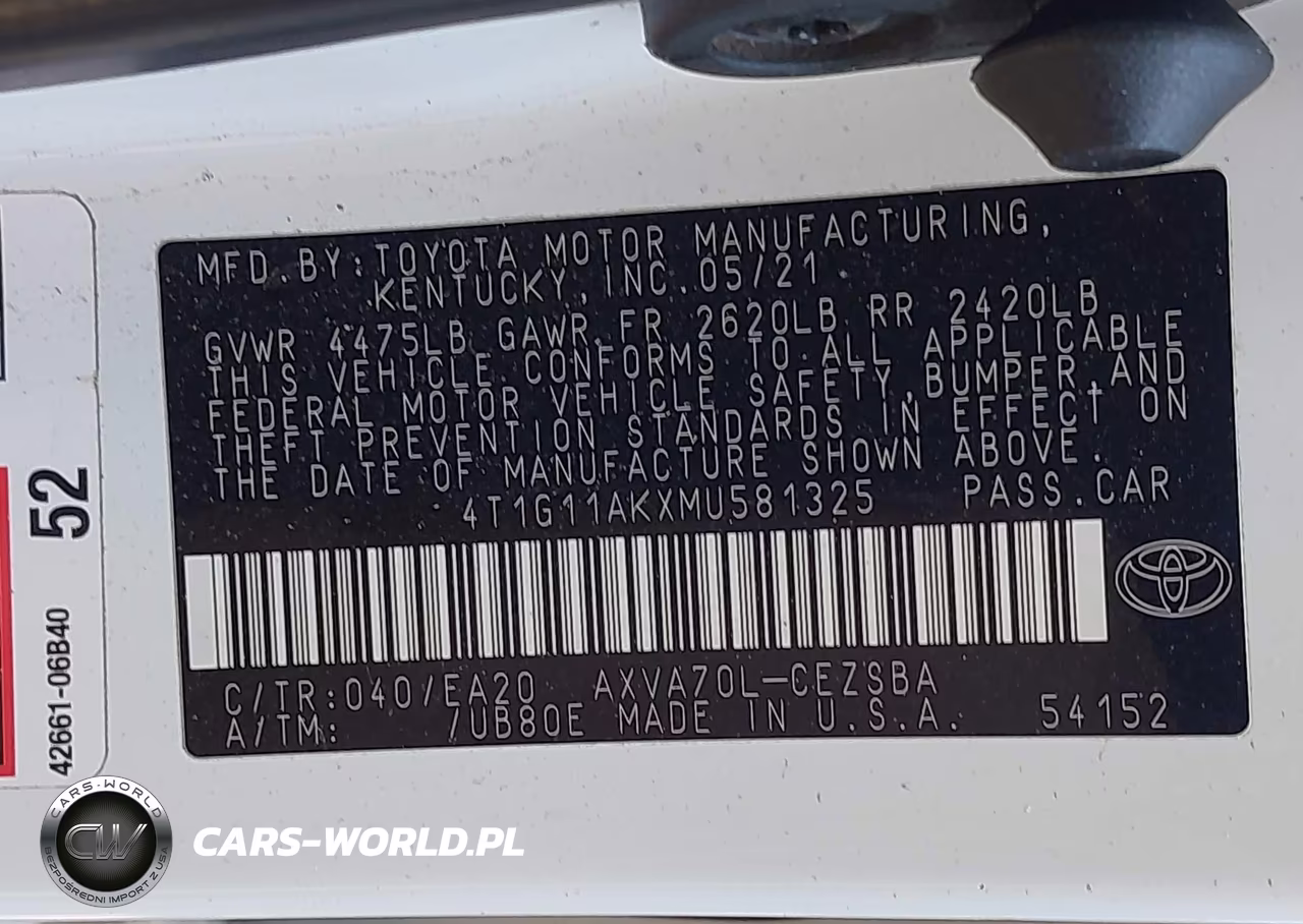 2021 Toyota Camry Se VIN:4T1G11AKXMU581325 - 9