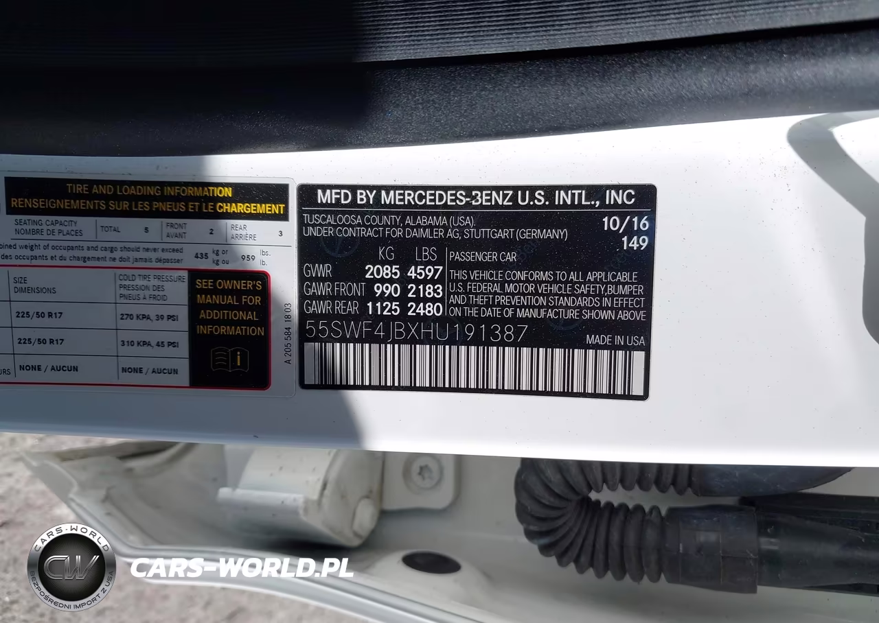 2017 Mercedes-Benz C 300 VIN:55SWF4JBXHU191387 - 9