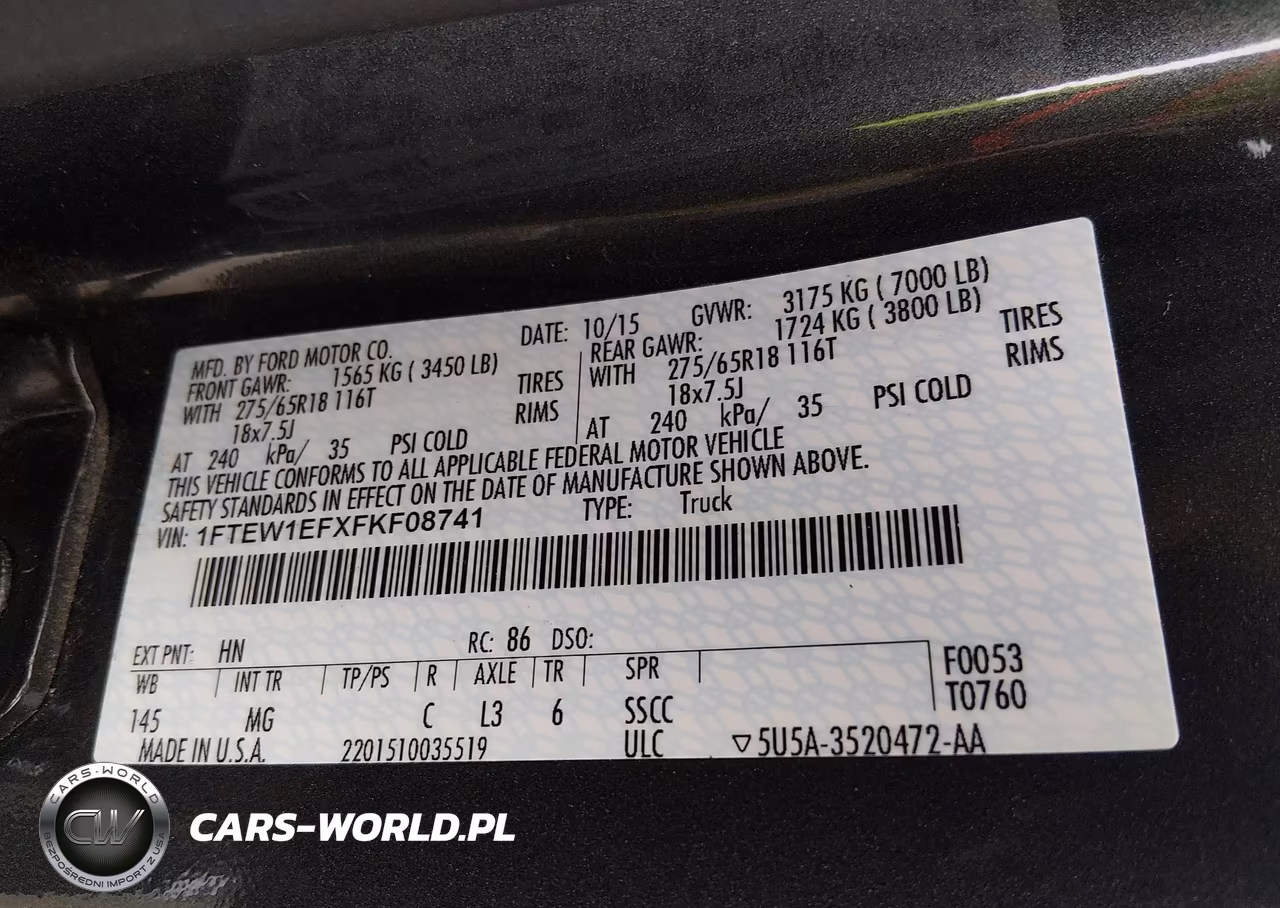 2015 Ford F-150 Xlt VIN:1FTEW1EFXFKF08741 - 9