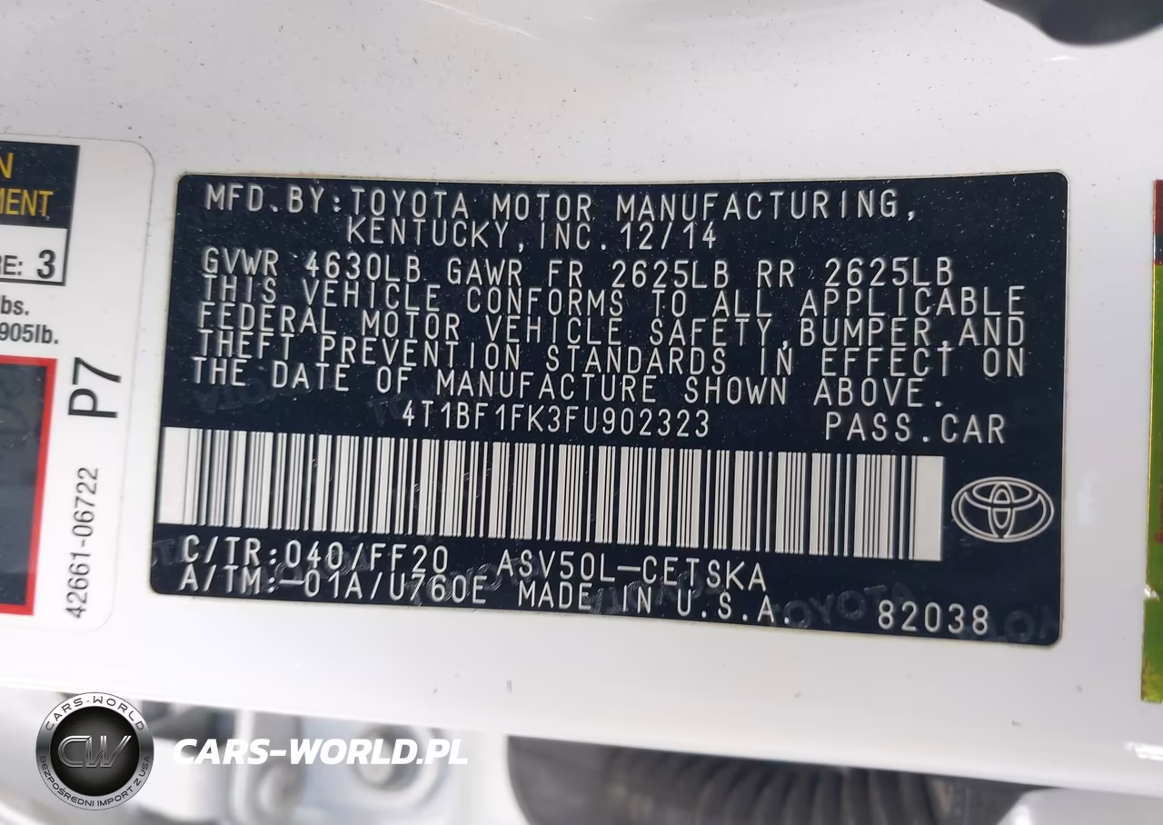 2015 Toyota Camry Se VIN:4T1BF1FK3FU902323 - 9