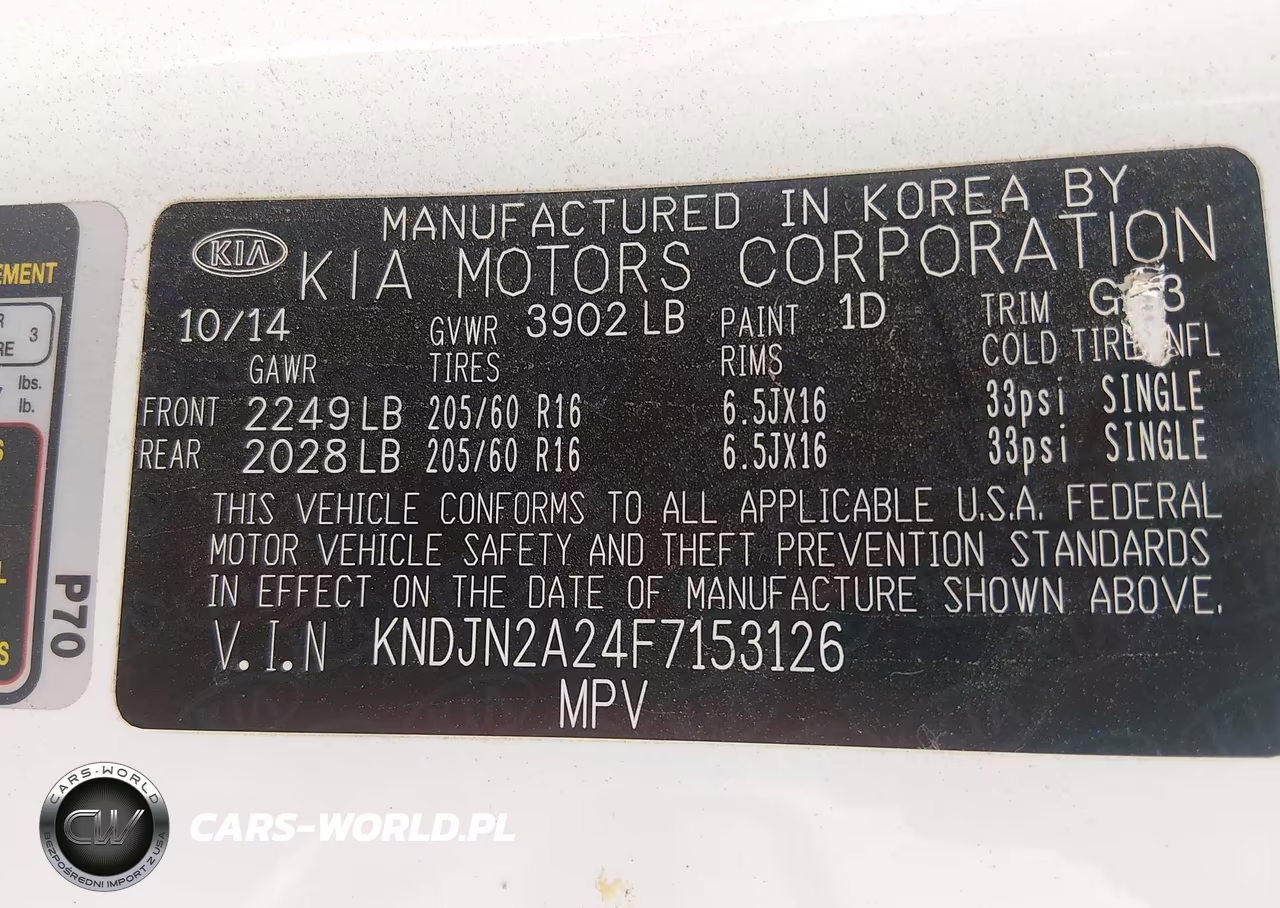 2015 Kia Soul VIN:KNDJN2A24F7153126 - 9