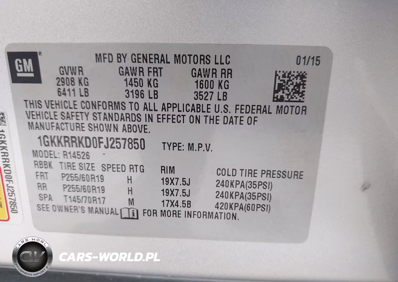 2015 GMC Acadia Slt-1 VIN:1GKKRRKD0FJ257850 - 9