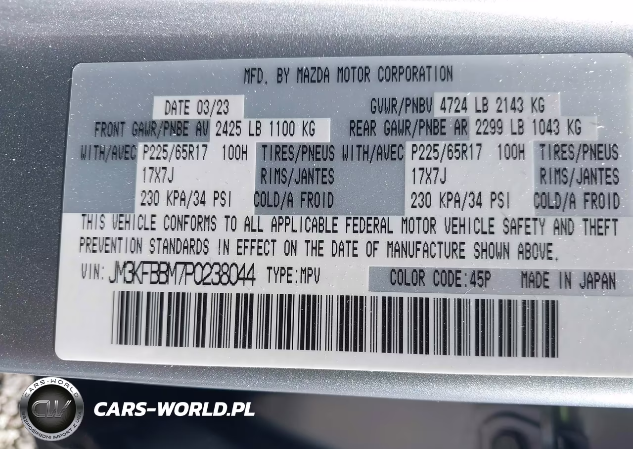 2023 Mazda Cx-5 2.5 S Select VIN:JM3KFBBM7P0238044 - 9