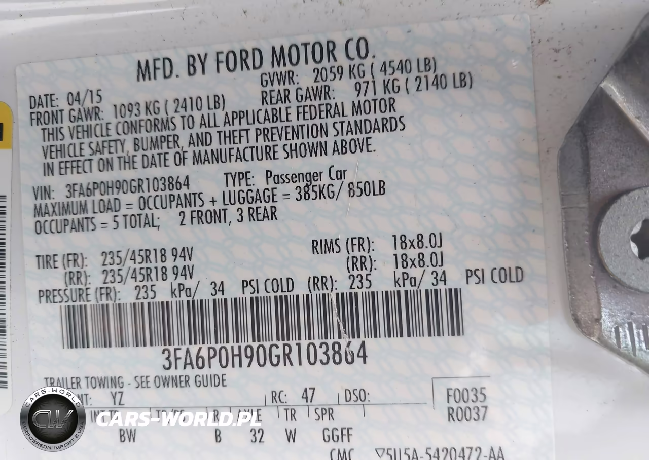 2016 Ford Fusion Se VIN:3FA6P0H90GR103864 - 9