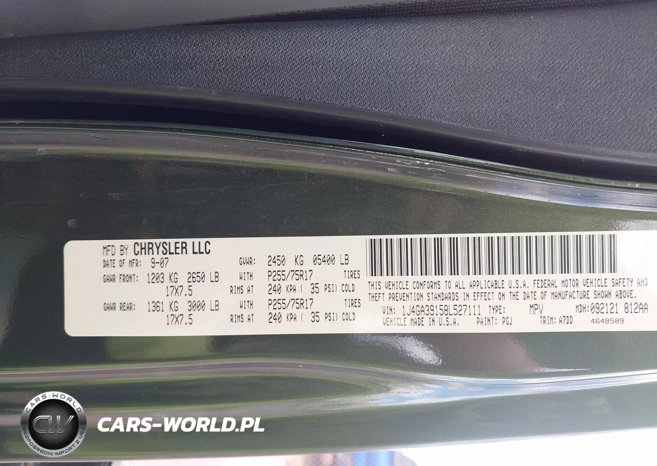 2008 Jeep Wrangler Unlimited X VIN:1J4GA39158L527111 - 9