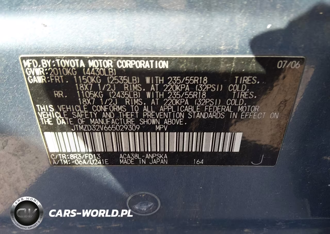 2006 Toyota Rav4 Sport VIN:JTMZD32V665029309 - 9