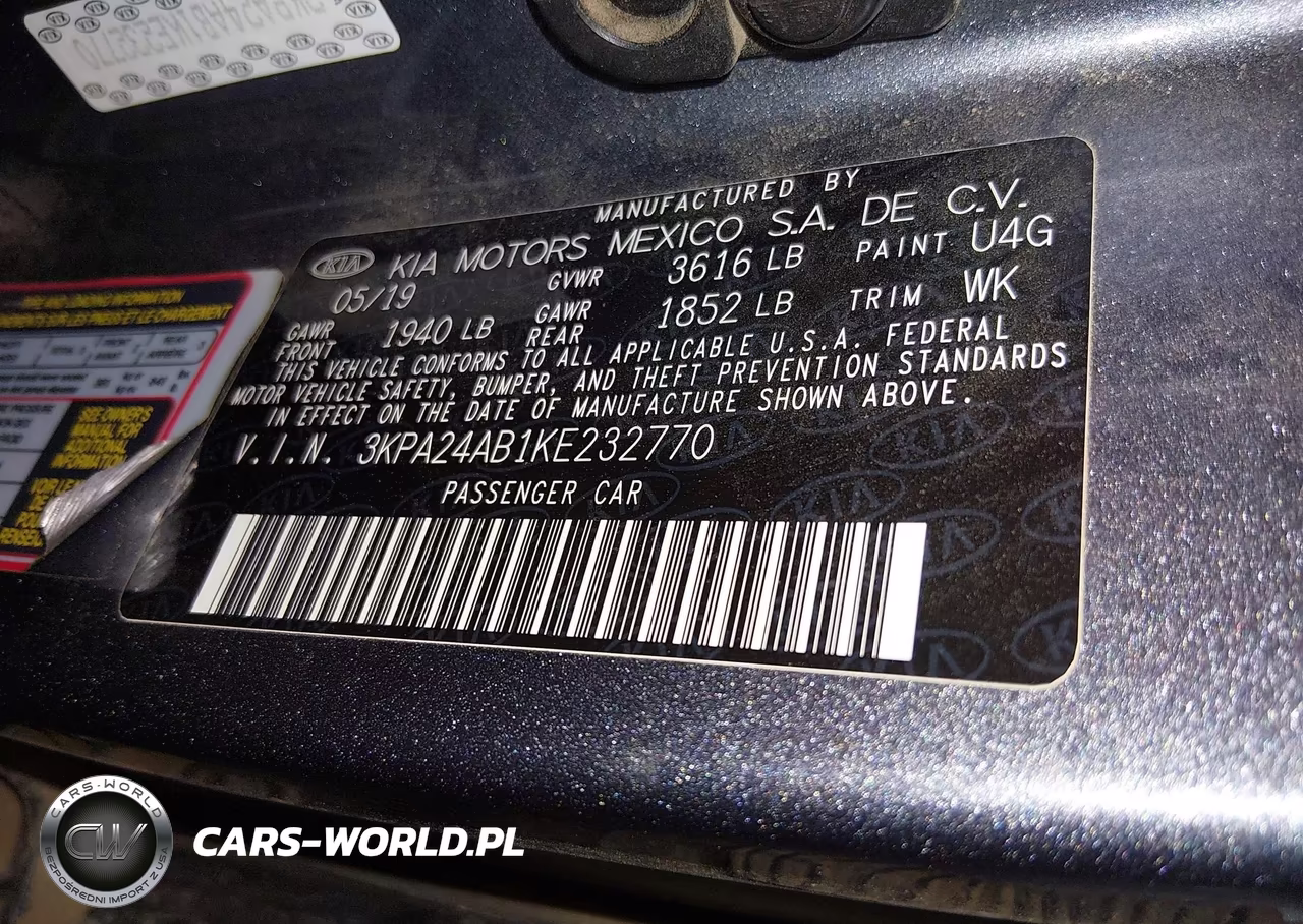 2019 Kia Rio S VIN:3KPA24AB1KE232770 - 9