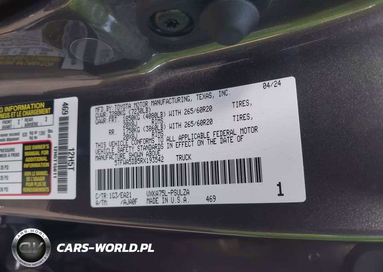 2024 Toyota Tundra Limited VIN:5TFWA5DB5RX193542 - 9